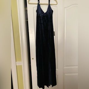 Navy velvet gown
